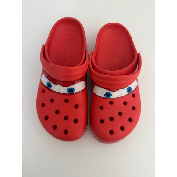 Cars Crocs Mens or Womens Lightning McQueen Disney Slide On Shoes Size 8 and 10 - Picture 6 of 9